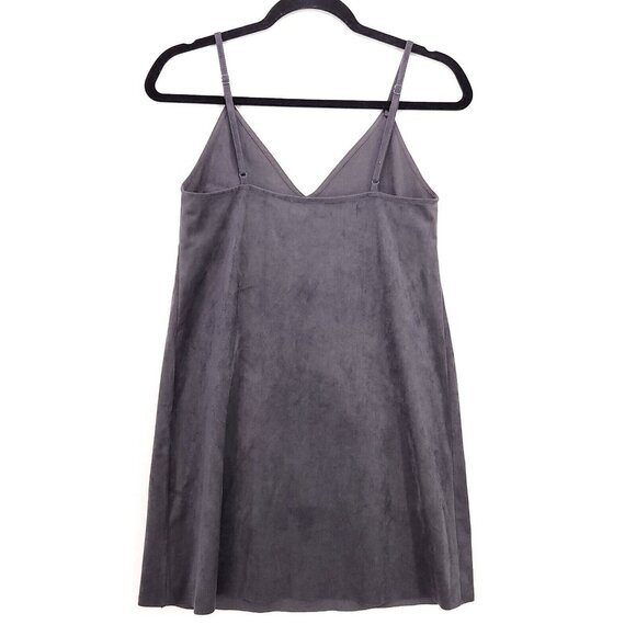 Wilfred Free Cami Slip Dress Vivienne Gray Mini Faux Suede Size XS - Picture 3 of 13